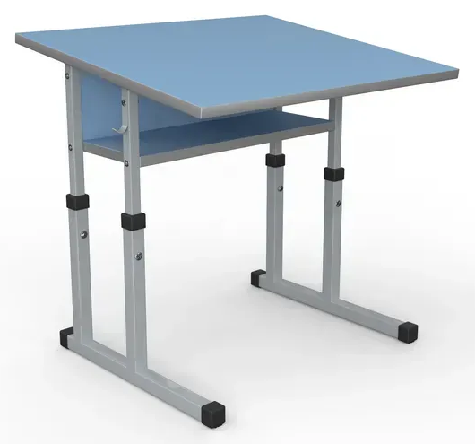 Стіл учнівський №4-7/600х500 прямі кути з нахилом без полиці МФ Вересень